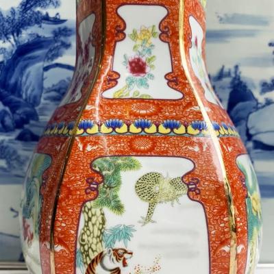 BÌNH LỤC GIÁC HỌA TIẾT 12 CON GIÁP